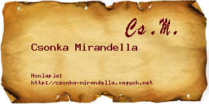 Csonka Mirandella névjegykártya