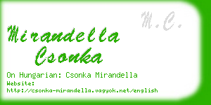 mirandella csonka business card
